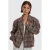Alix the Label geruite cropped double breasted blazer – bruin