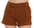 PLEIN SUD Bruine Mid Waist Katoenen Denim Mini Shorts