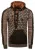 Contrasterende grof gebreide hoodie met 1/2 rits