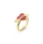 Philipp Plein Jewellery Ring ‘Plein Valentine’  goud / rood