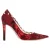 Aquazzura Parels Versierde Pumps in Rode Katoen