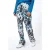 EsQualo Trousers Sateen Animal Roots Print