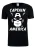 LOGOSHIRT Shirt ‘Captain America’  zwart / wit