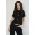 TRENDYOLMİLLA Dames Zwart Effen Kort Getailleerd Blouses
