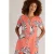 White Stuff Iris Linen Dress Coral Print