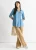 Donkerblauw denim shirt met opgerolde mouwen