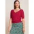 Agnes Cocoon top in iconisch rood