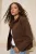 TRENDYOLMİLLA Dames Bruin Effen Lang Regular fit Jassen
