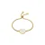 Luxenter armband in wit parelmoer afgewerkt in 18K geel goud – Alfabet