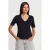 Dames Katoenen V-Hals T-shirt