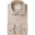 Profuomo overhemd beige knitted Slim Fit