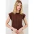 Gestructureerde Geribbelde Blouse met Trekkoord