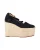 Christian Louboutin Dehia Espadrille Platform Wedge in Zwarte Canvas