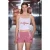 Cropped camiblouse met strikdetail