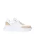 Manfield leren sneakers wit/beige