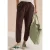 Cecil Dames Mid Waist Slim Legs broek in Loose Fit in Bruin