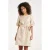 Smashed Lemon Jacquard jurk met tailleceintuur |