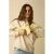 Sissy-Boy katoenen sweater met borduursels en hartjes – beige