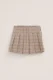 WE Fashion – Meisjes skort met ruit – Regular fit – Lichtbruin –