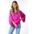 EsQualo Blouse Wide Sleeve Fuchsia