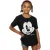 Disney Meisjes Mickey Mouse Gezicht Katoenen T-shirt (Zwart)
