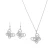 Orphelia Dames 925 Sterling Zilveren Set: Ketting-Hanger + Oorbellen – Zilver SET-5264
