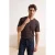 TRENDYOL MAN Heren Bruin Effen Kort Regular fit T-shirts