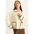Geribde Lange Mouwen Knopen Cardigan met Jackkragen