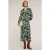 Motivi Floral Patterned Satin Chemisier Dress Green