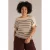 Yest Curve gestreepte top beige