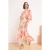 Lange maxi-jurk met bloemenprint en A-lijn model voor dames, geschikt voor hijab.