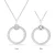 Damesketting met Hanger en Cubic Zirconia, 925 Sterling Zilver BICLL018