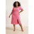 Trendyol Curve Dames Roze Effen Kort / Mini Kort Casual A-lijn Grote maten Jurk