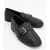 Jade Leren Plat Loafers Dames