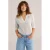WE Fashion gebreide top crochet wit