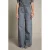 LOLALIZA regular waist zwangerschaps wide leg jeans met ceintuur – grijs denim