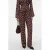 VERO MODA straight regular waist casual broek met stippen donkerbruin