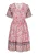 Gaya Jurk ‘Boho’  cyaan blauw / chocoladebruin / rosa / oudroze