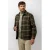 State of Art regular fit geruit overshirt met wol – moss green/cream