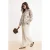 Trendyol Modest Dames Ecru Etnisch patroon Lang Oversized Modest Overhemden