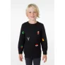 OppoSuits sweater X-Mas Icons met all over print zwart/meerkleurig