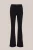WE Fashion – Dames flared broek van ribstof – Regular fit – Zwart – Katoen –