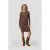 Anytime jersey midi jurk met gedrapeerd detail bruin
