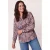 Miss Etam Plus blouse met print – donkerrood