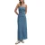 Denim Maxi-jurk Strapless Stijl