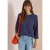 Shirt met 3/4-mouwen, ronde hals en strepen