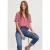 Street One Dames Overhemd met korte mouwen in effen kleur in Pink