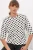 Overmaatse Blouse met Pois en Ronde Hals