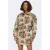 JDY gebloemde jacquard outdoorjas – ecru