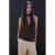 Mango blousetop met stippen bruin